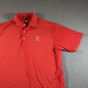 Footjoy FJ Red Short Sleeve Golf Polo Mens Size XL TPC San Antonio